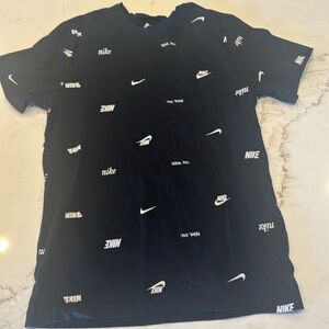 Nike Tee Men’s Size M Black with white Nike Lettering